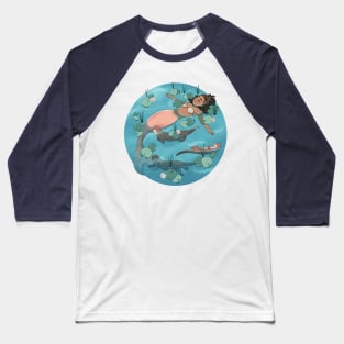 Otter Mermaid Baseball T-Shirt